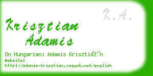 krisztian adamis business card